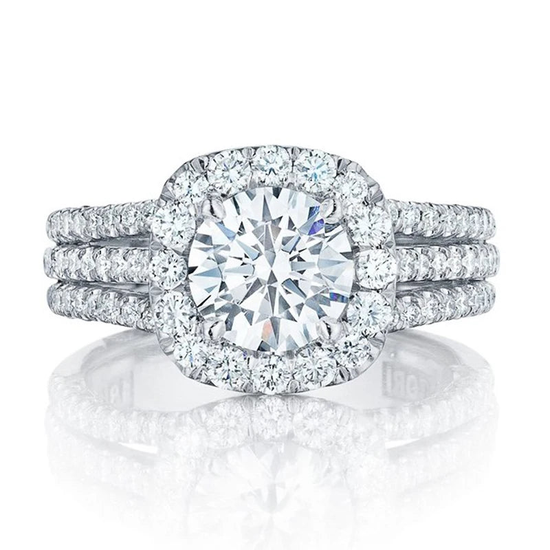Huitan Fashion Rings for Women with Luxury Engagement Rings