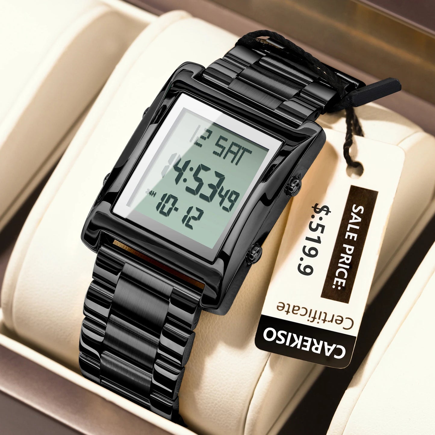 CAREKISO Original LED Men's Watch Waterproof Weekly Calendar Alarm