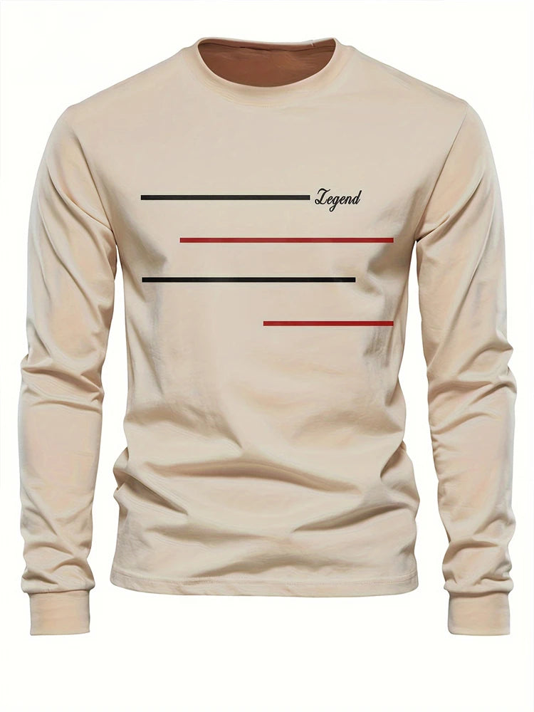 Fashion Spring Men's T-shirt Comfortable Long