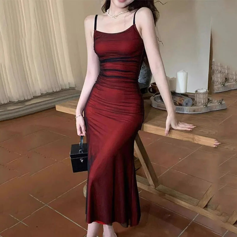 Elegant Women's Party Maxi Dresses Sexy Skinny Backless