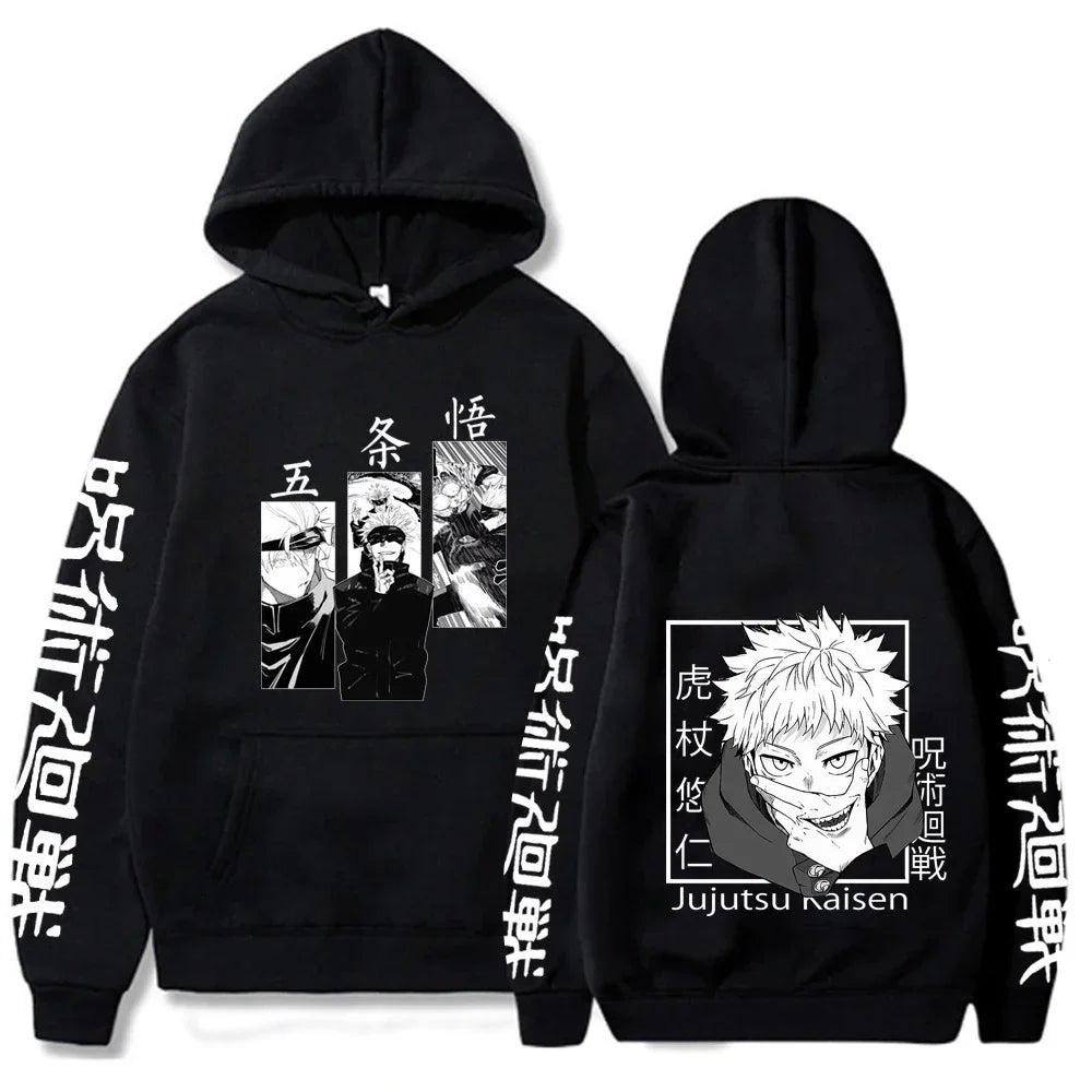 Men's and Women's Japanese Anime Jujutsu Kaisen Satoru Gojo Hoodies Unisex Loose Sweatshirt