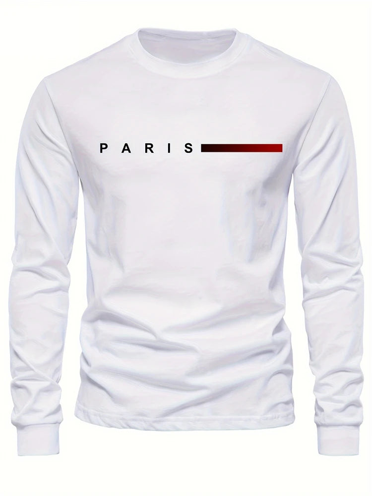 Fashion Spring Men's T-shirt Comfortable Long