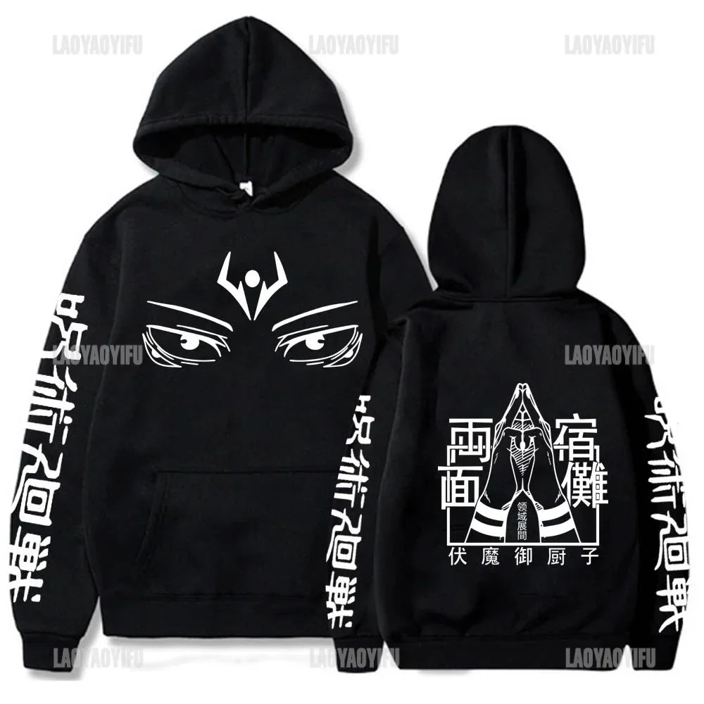 Men's and Women's Japanese Anime Jujutsu Kaisen Satoru Gojo Hoodies Unisex Loose Sweatshirt