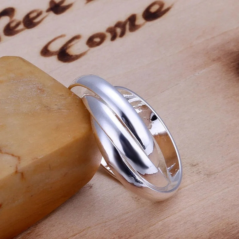 Women Lady Wedding Beautiful Charm Fashion Women 925 Sterling Silver Rings Jewelry Cute Lover Gift