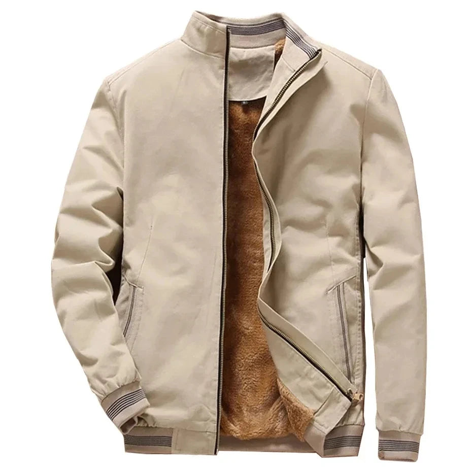 Men's Casual Fashion Autumn Winter Warm Thick Cold-proof Baseball Jacket