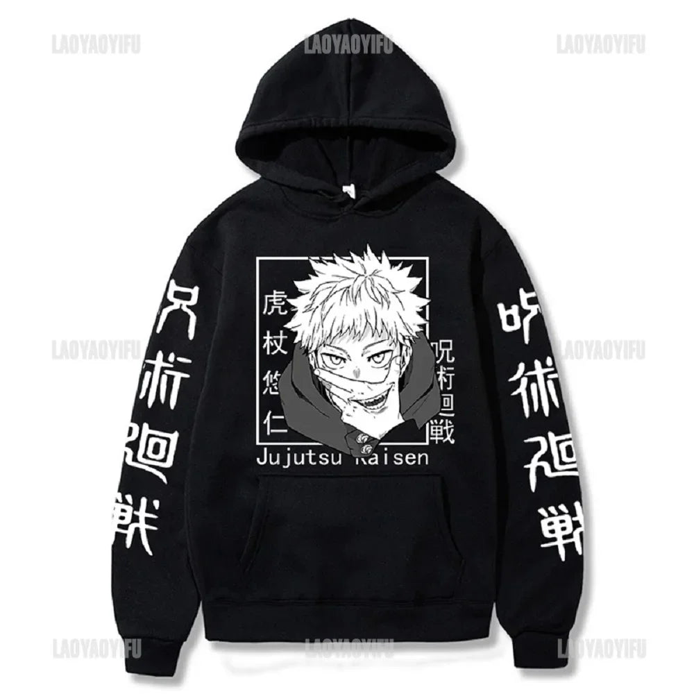 Men's and Women's Japanese Anime Jujutsu Kaisen Satoru Gojo Hoodies Unisex Loose Sweatshirt