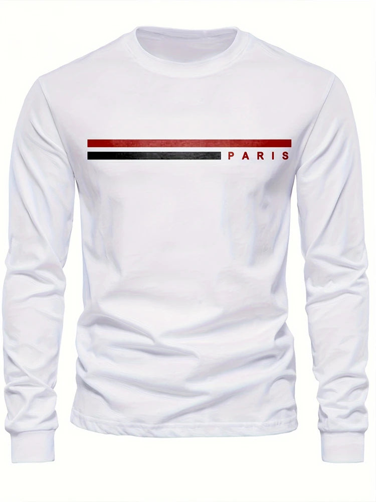 Fashion Spring Men's T-shirt Comfortable Long