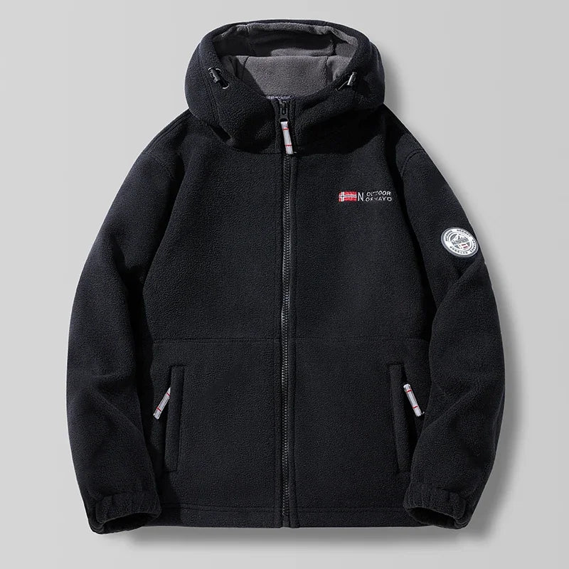 New Men's Winter Polar Fleece Hooded Jackets