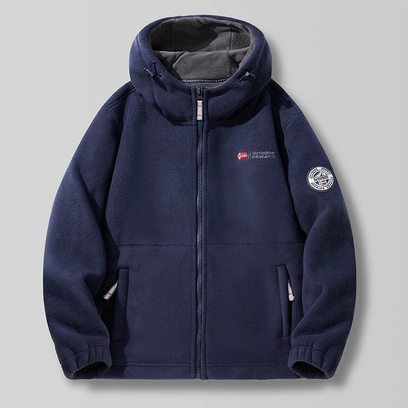 New Men's Winter Polar Fleece Hooded Jackets