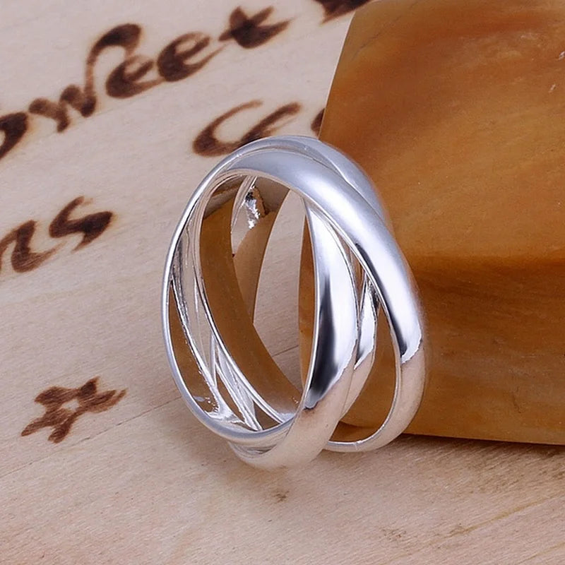 Women Lady Wedding Beautiful Charm Fashion Women 925 Sterling Silver Rings Jewelry Cute Lover Gift