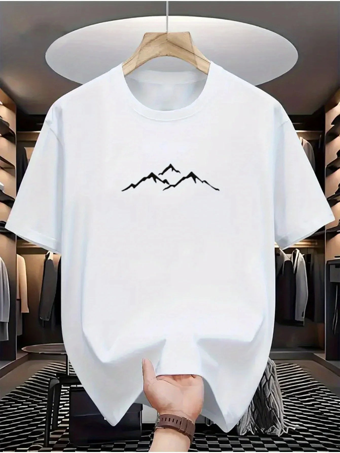 Men's Summer Fashion Casual Loose Short Sleeve T-Shirt Made of 100% Pure Cotton