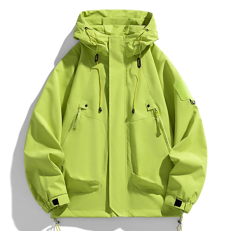 Men's Hooded Zipper Windbreaker Waterproof Jacket