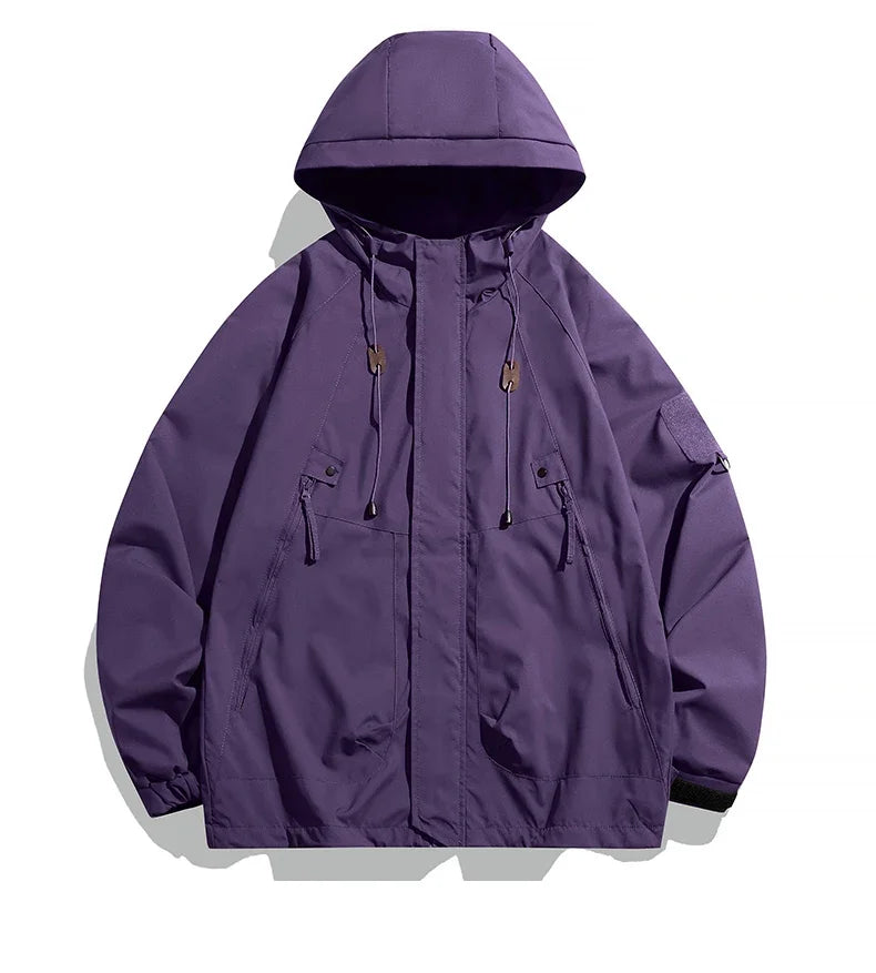 Men's Hooded Zipper Windbreaker Waterproof Jacket
