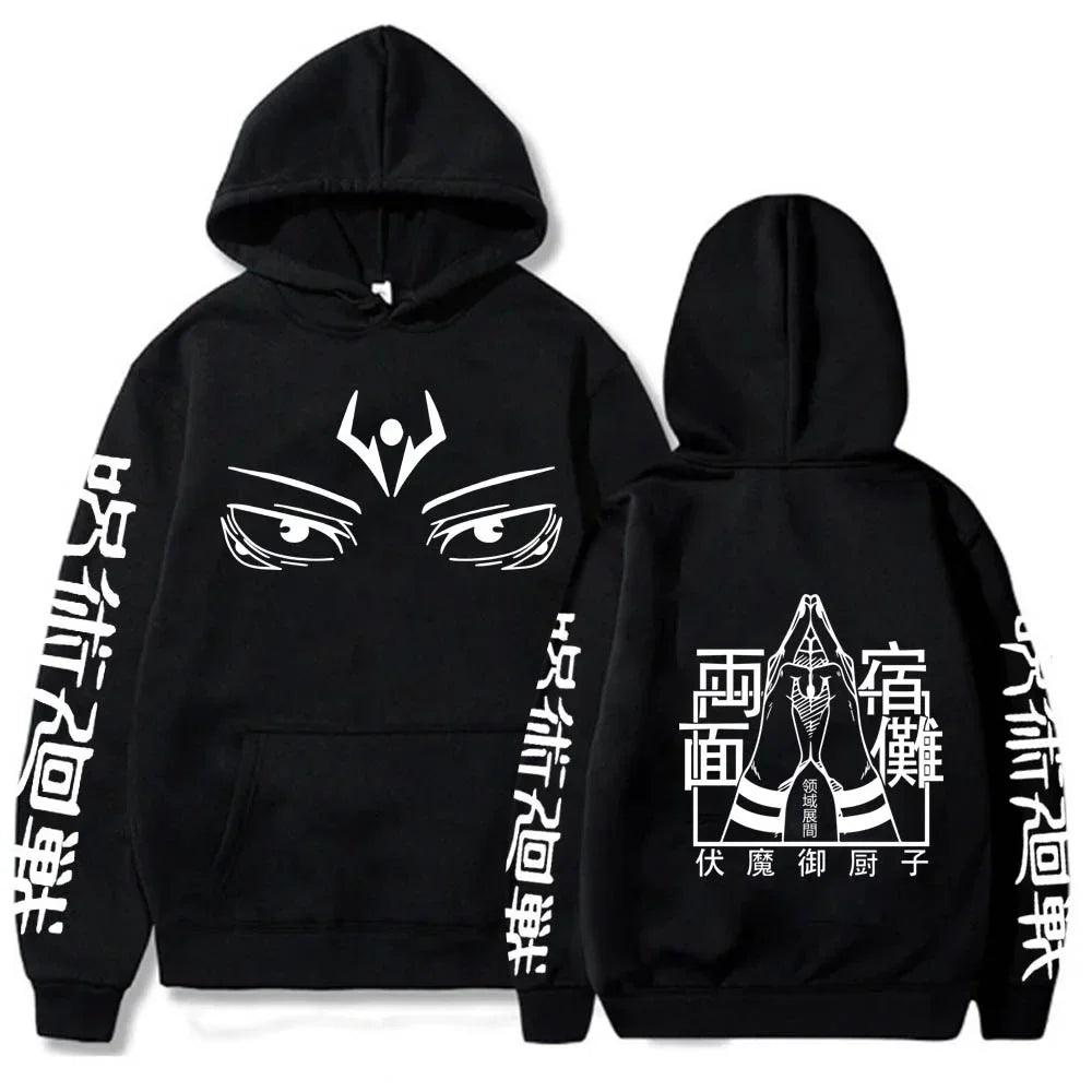 Men's and Women's Japanese Anime Jujutsu Kaisen Satoru Gojo Hoodies Unisex Loose Sweatshirt