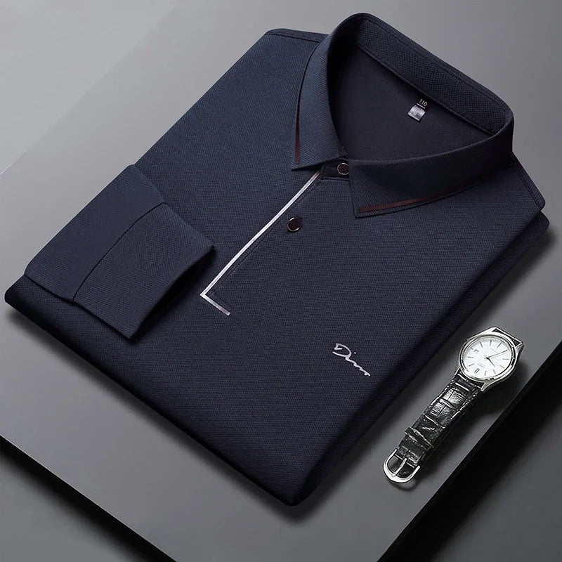 New Men's Business Casual Long Sleeved Shirt
