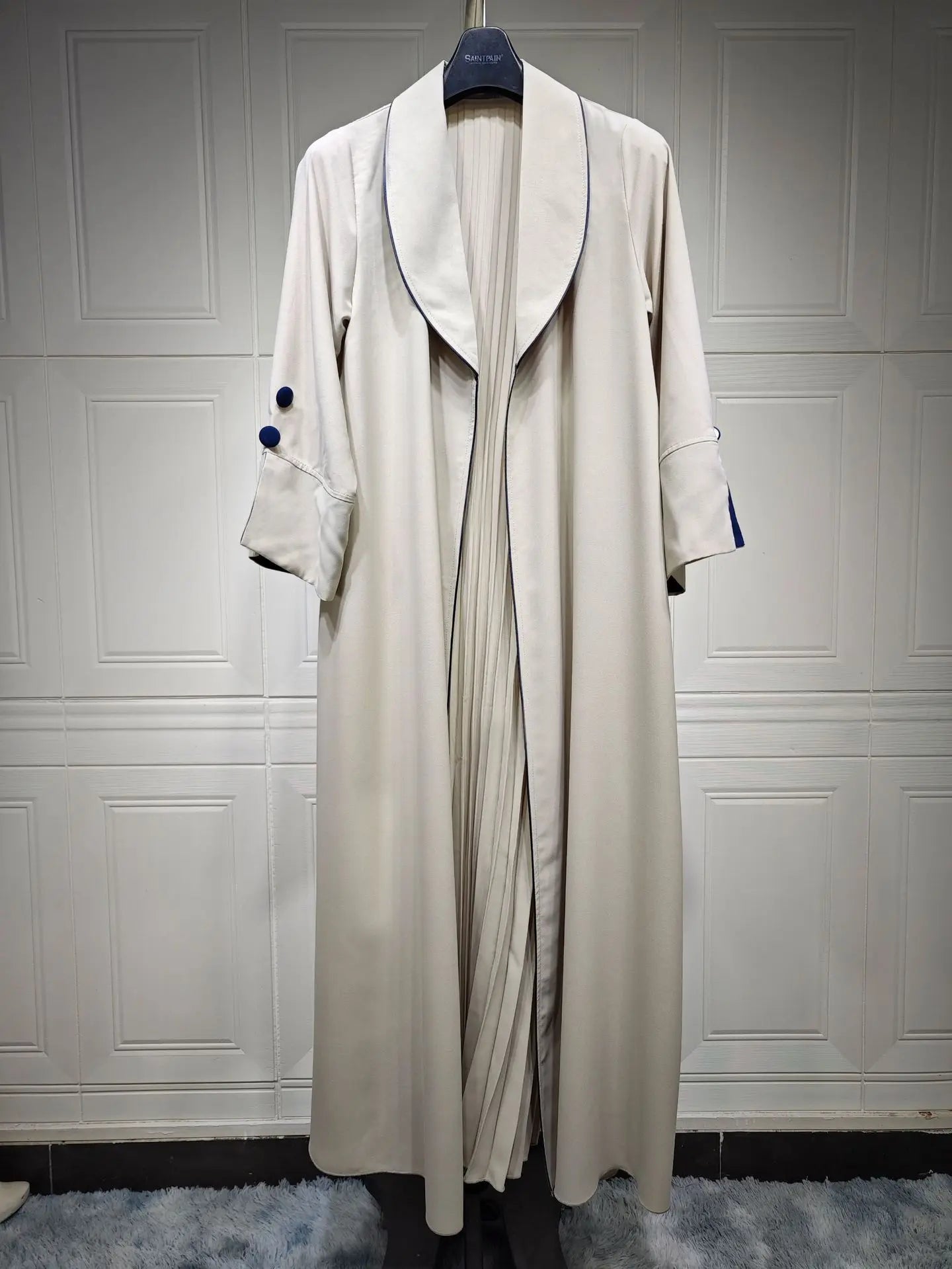 Abaya Women Black Button Split Sleeve Islam