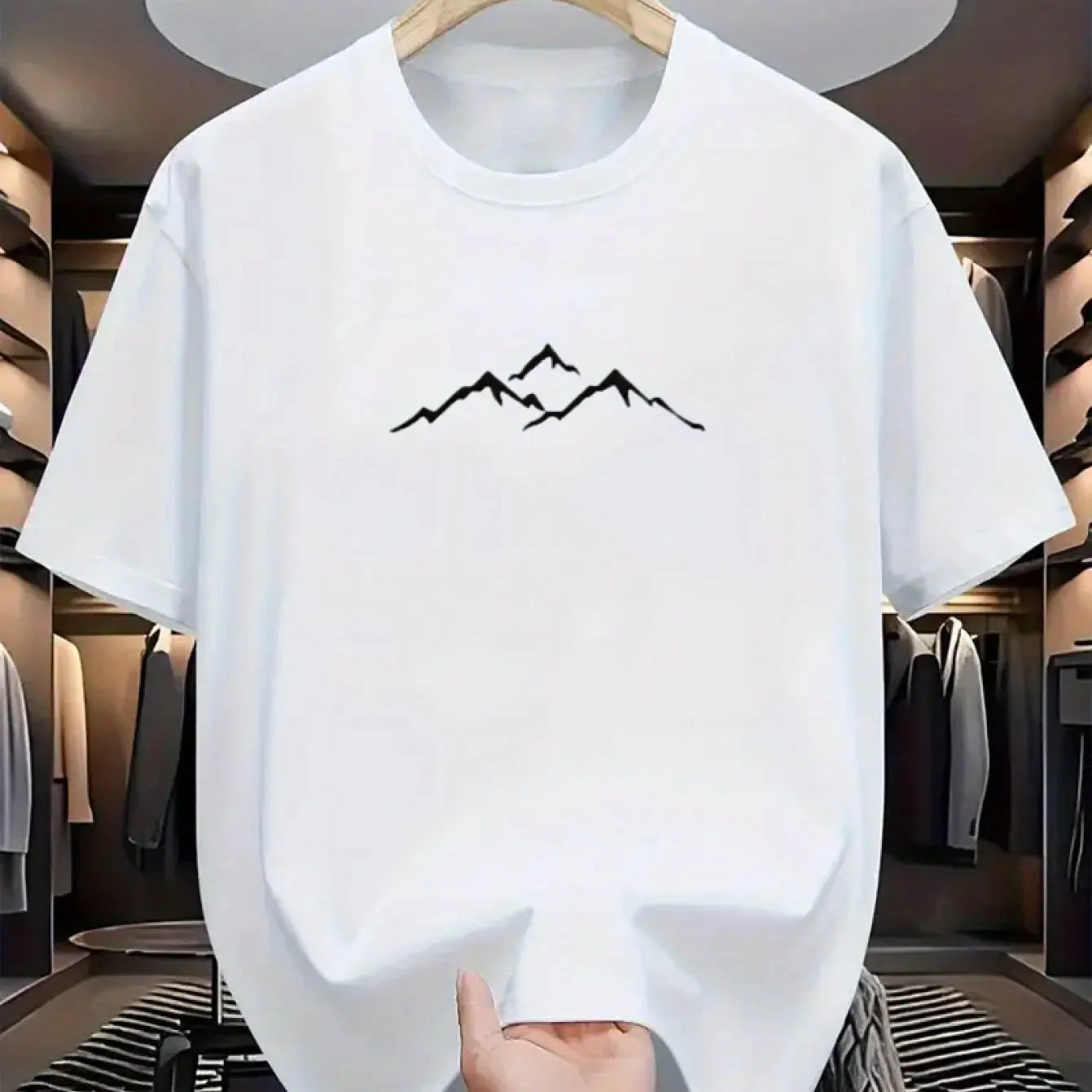 Men's Summer Fashion Casual Loose Short Sleeve T-Shirt Made of 100% Pure Cotton