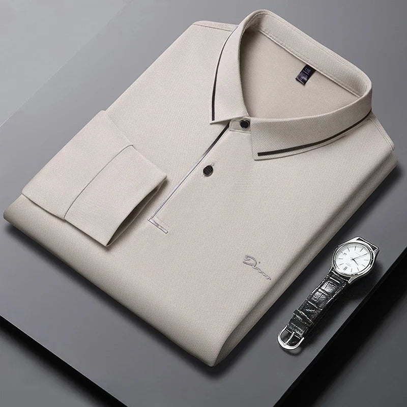New Men's Business Casual Long Sleeved Shirt