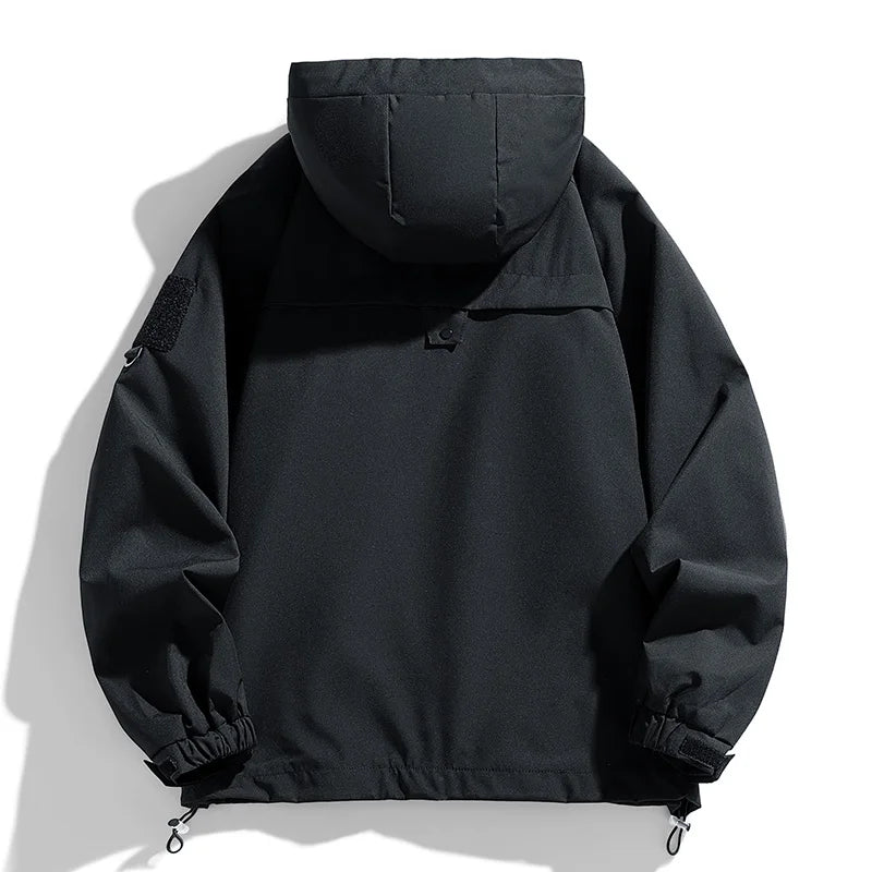 Men's Hooded Zipper Windbreaker Waterproof Jacket
