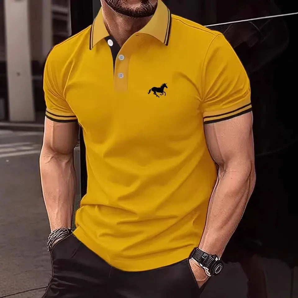 New Men's 100% Polyester Short Sleeve Summer Shirt,
