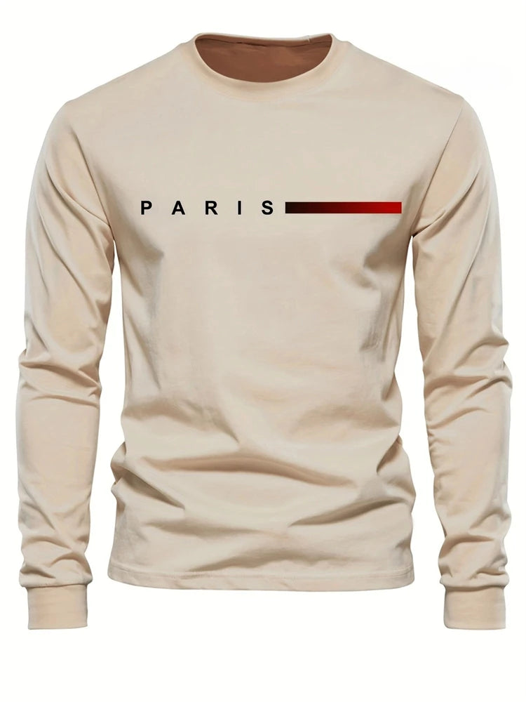 Fashion Spring Men's T-shirt Comfortable Long