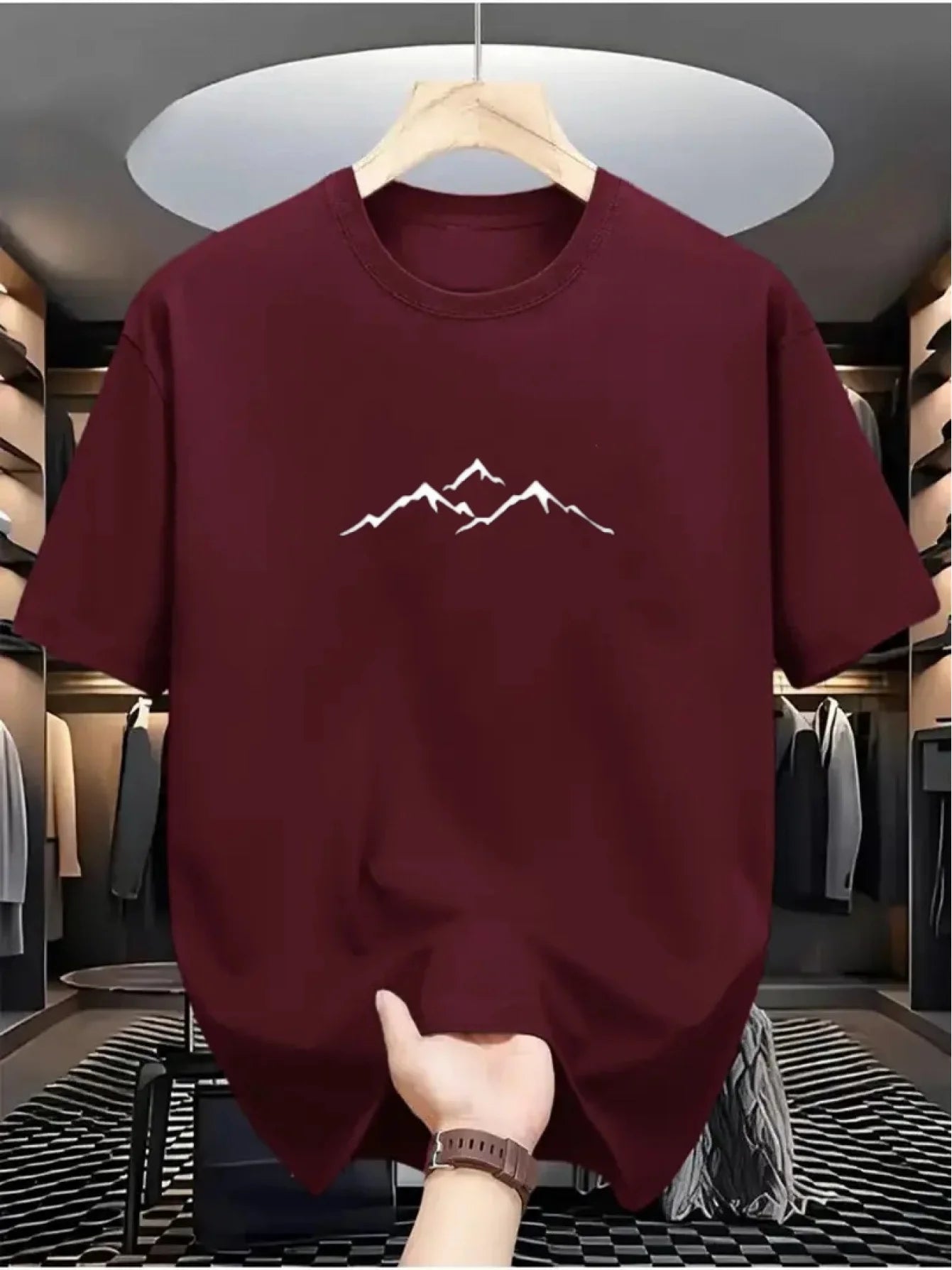 Men's Summer Fashion Casual Loose Short Sleeve T-Shirt Made of 100% Pure Cotton