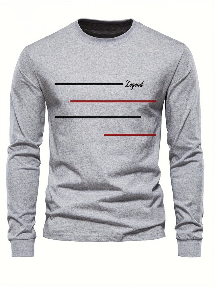 Fashion Spring Men's T-shirt Comfortable Long