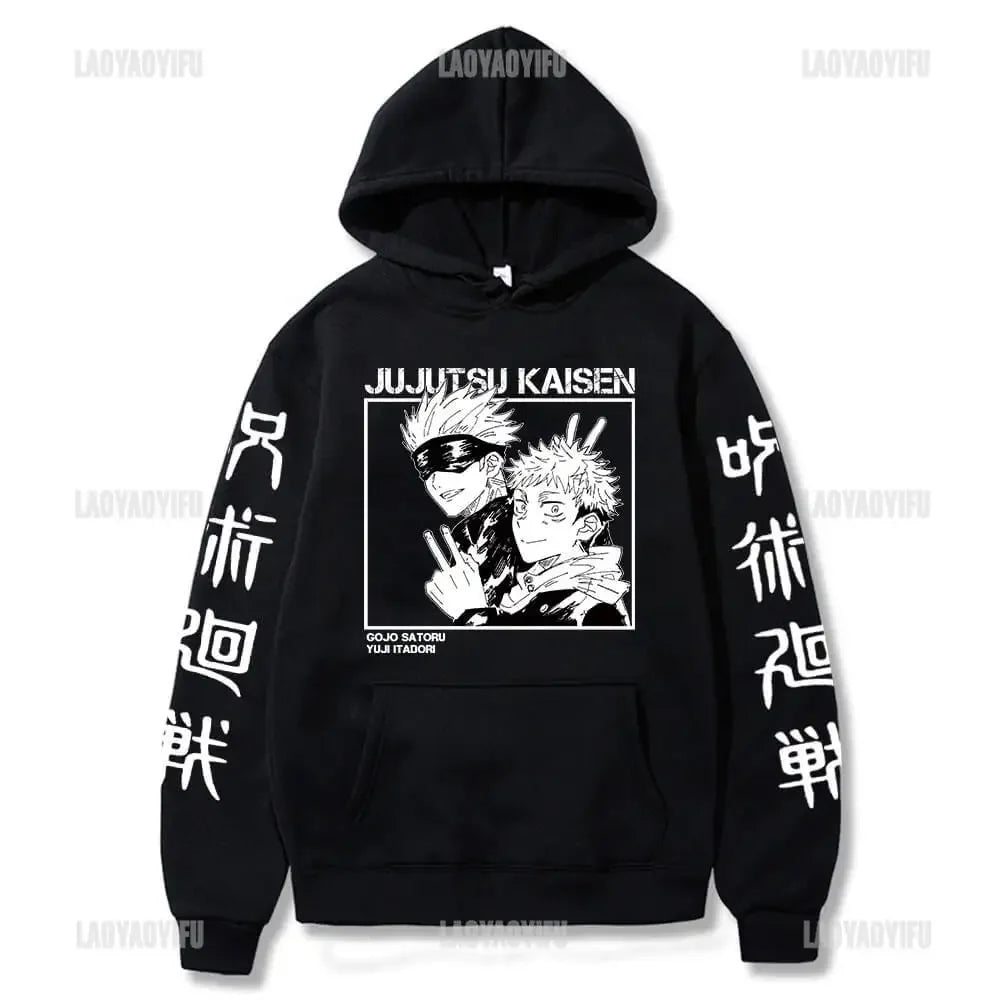 Men's and Women's Japanese Anime Jujutsu Kaisen Satoru Gojo Hoodies Unisex Loose Sweatshirt