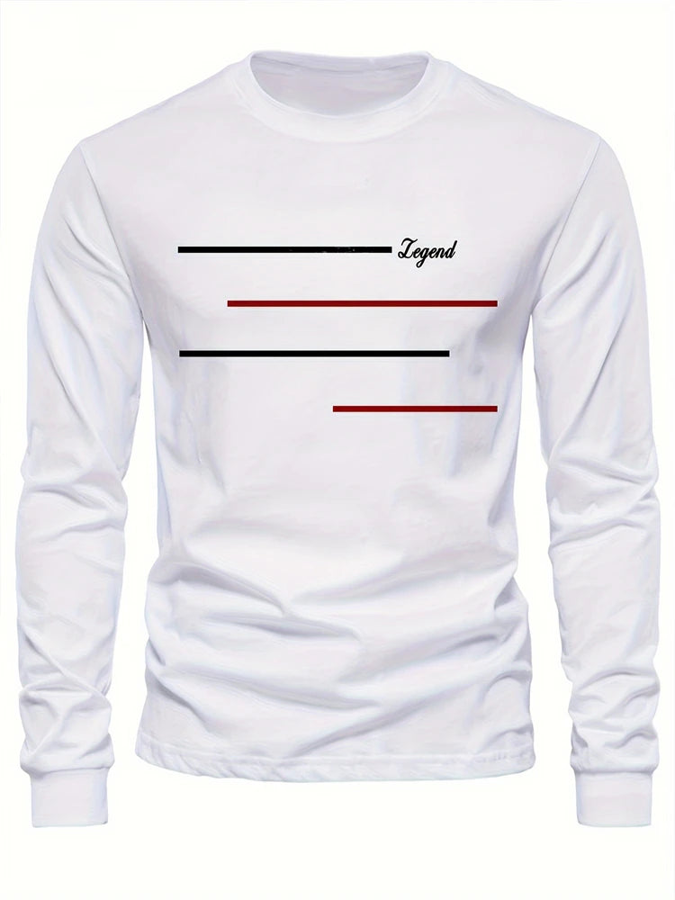 Fashion Spring Men's T-shirt Comfortable Long