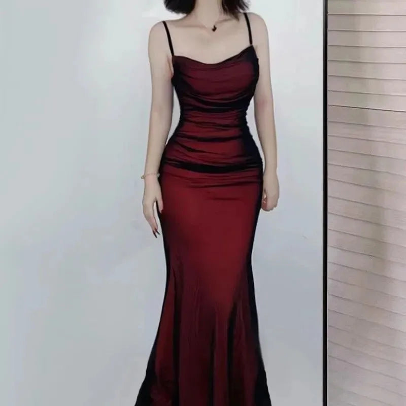 Elegant Women's Party Maxi Dresses Sexy Skinny Backless
