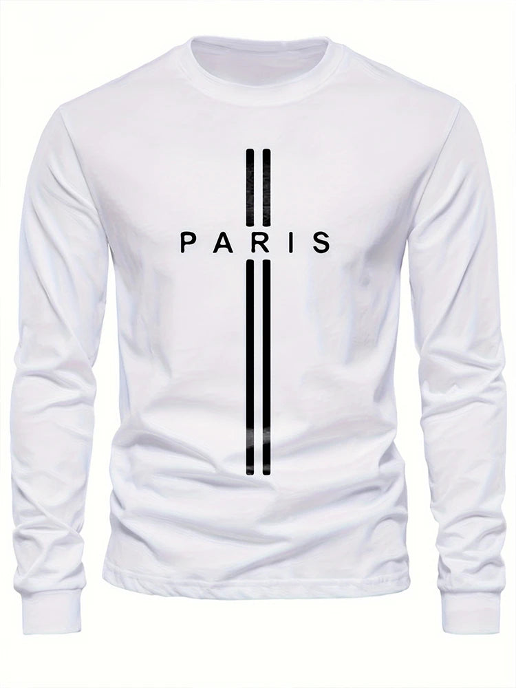 Fashion Spring Men's T-shirt Comfortable Long