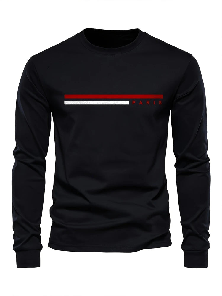 Fashion Spring Men's T-shirt Comfortable Long