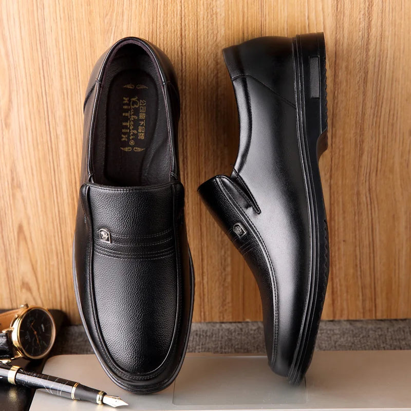 Luxury Brand Men's Leather Formal Shoes 2025