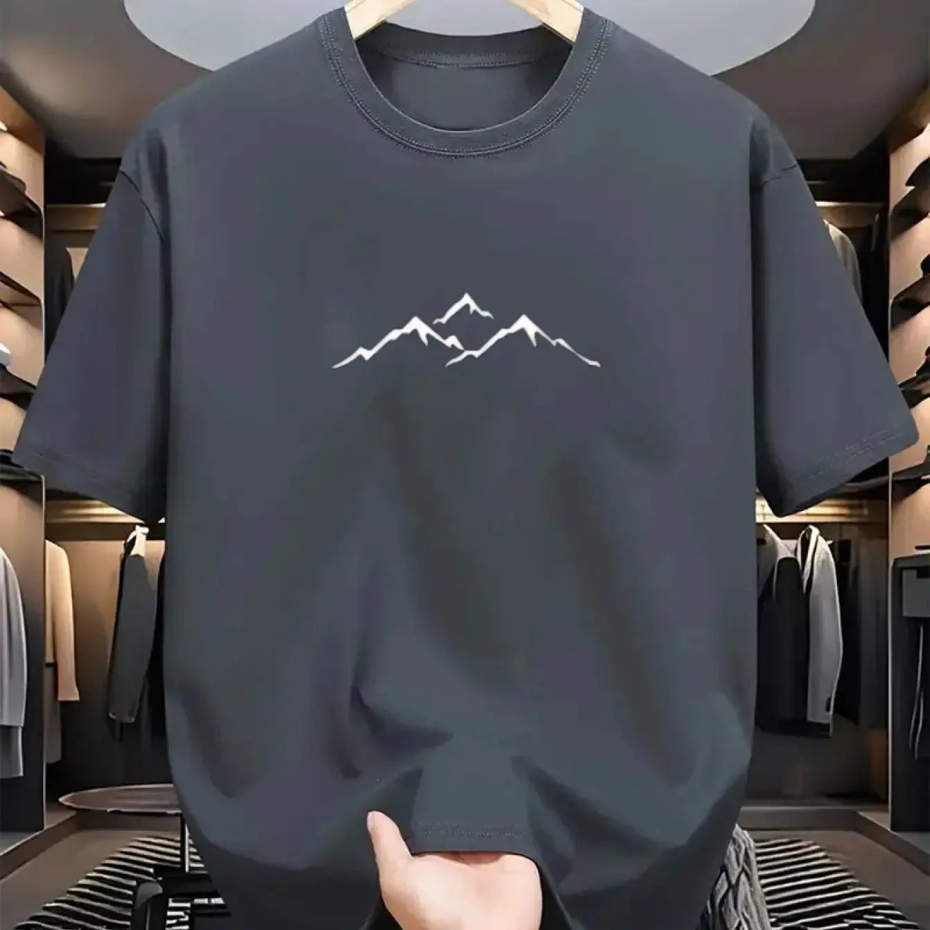Men's Summer Fashion Casual Loose Short Sleeve T-Shirt Made of 100% Pure Cotton