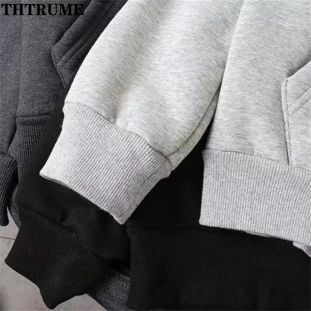 Women's Fashionable Autumn Winter Fleece Long Sleeve Hoodie