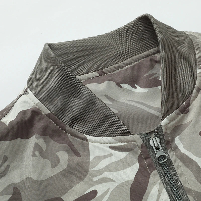 Men's Plus Size 6XL 7XL Jacket Autumn Spring Camouflage Baseball Jacket