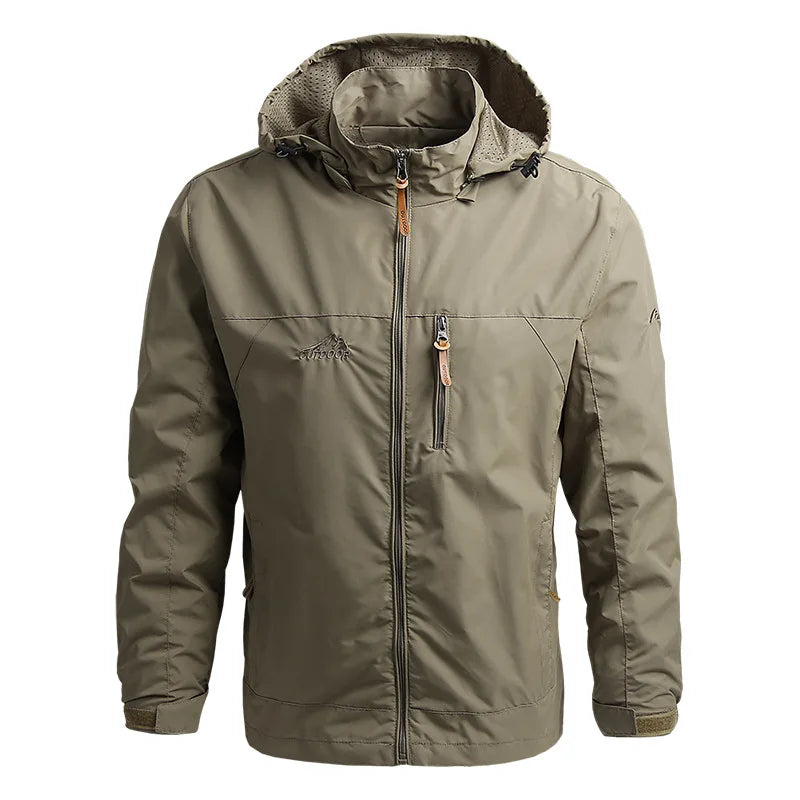 Men's Windbreaker Jacket, Waterproof Tactical Jacket for Outdoor Use,r