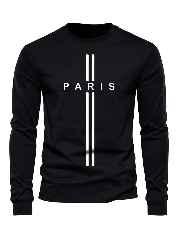 Fashion Spring Men's T-shirt Comfortable Long