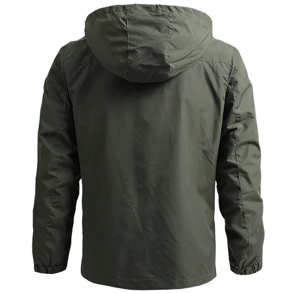 Men's Windbreaker Jacket, Waterproof Tactical Jacket for Outdoor Use,r