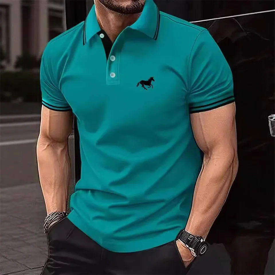 New Men's 100% Polyester Short Sleeve Summer Shirt,
