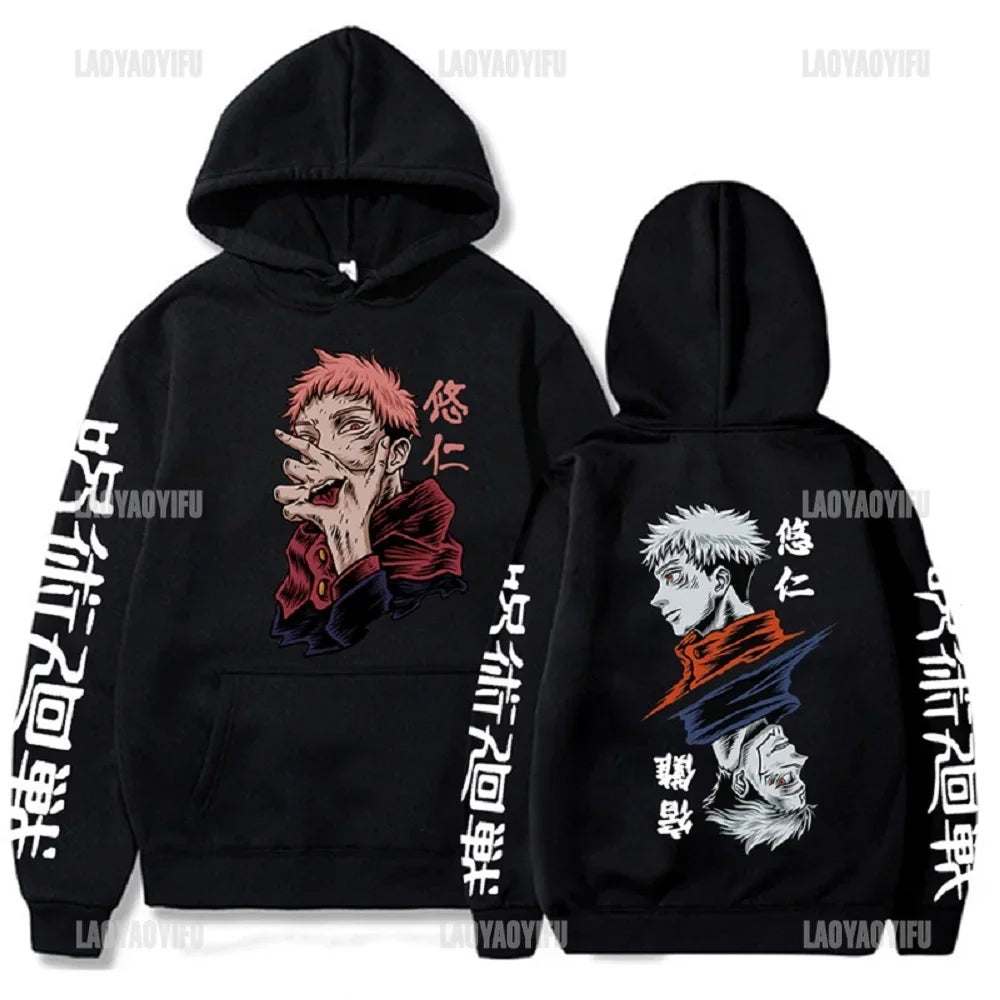 Men's and Women's Japanese Anime Jujutsu Kaisen Satoru Gojo Hoodies Unisex Loose Sweatshirt