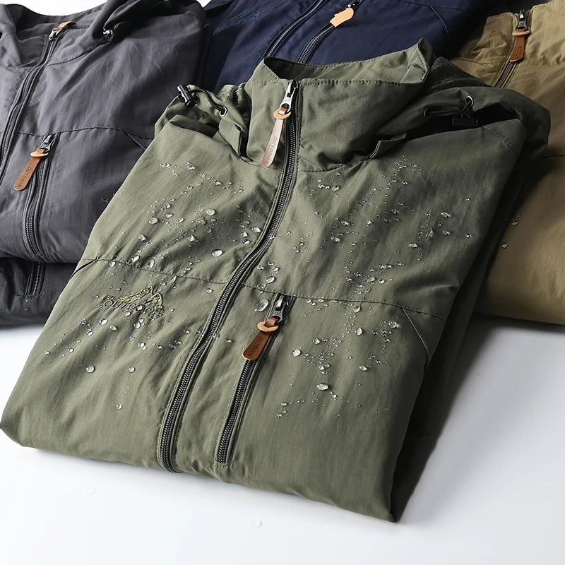 Men's Windbreaker Jacket, Waterproof Tactical Jacket for Outdoor Use,r
