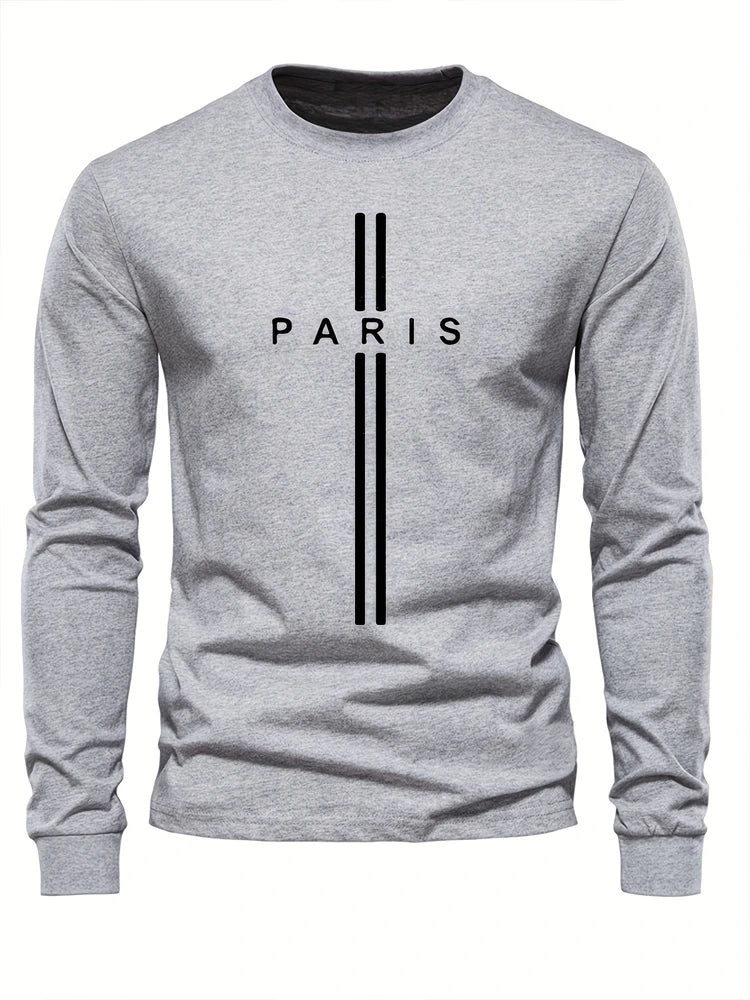 Fashion Spring Men's T-shirt Comfortable Long