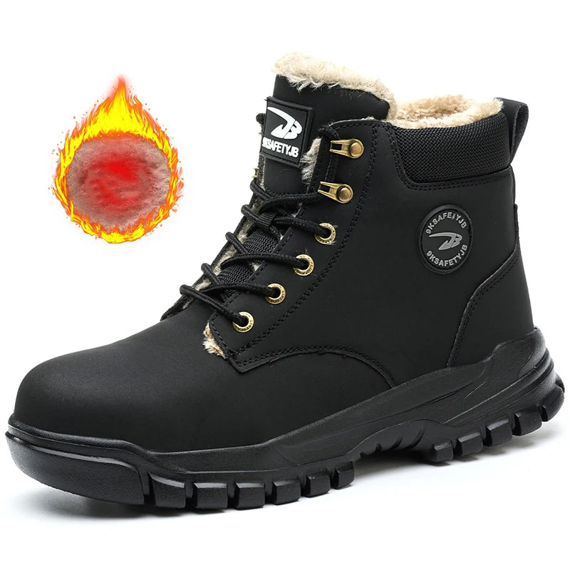 Men's High Top Waterproof Steel Toe Safety Shoes Safety Boots