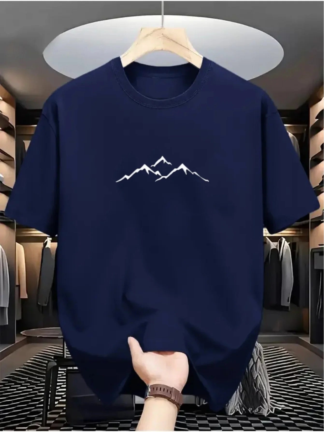 Men's Summer Fashion Casual Loose Short Sleeve T-Shirt Made of 100% Pure Cotton
