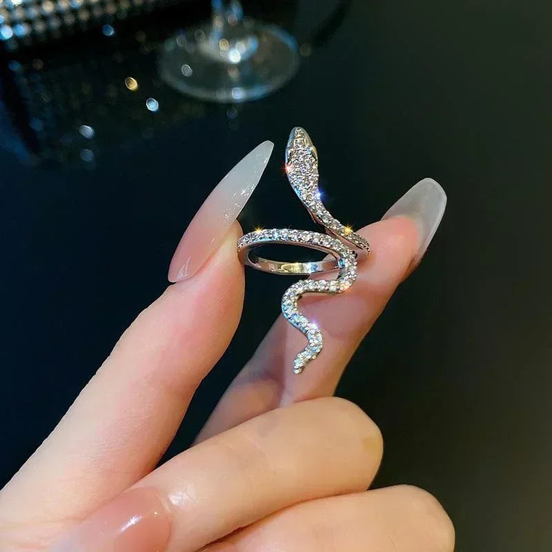 Gothic Open Snake Ring for Women,