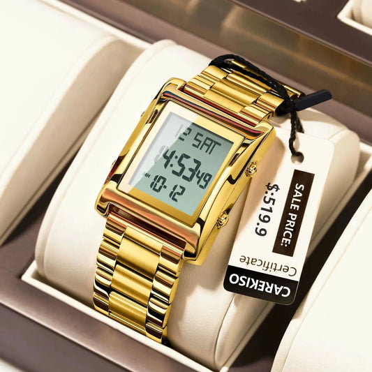CAREKISO Original LED Men's Watch Waterproof Weekly Calendar Alarm