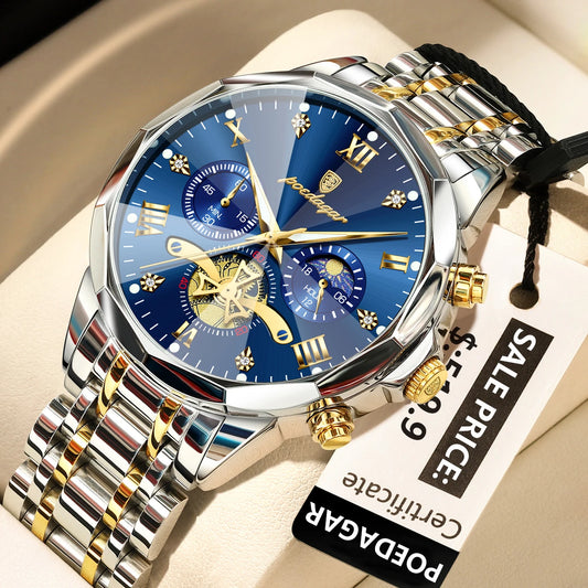 POEDAGAR Luxury Men's Original Waterproof Watch