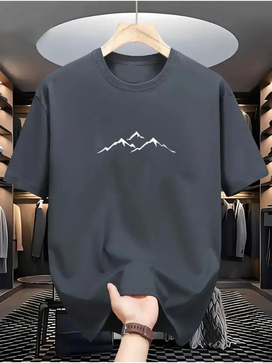 Men's Summer Fashion Casual Loose Short Sleeve T-Shirt Made of 100% Pure Cotton
