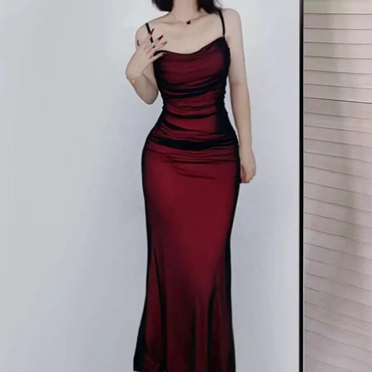 Elegant Women's Party Maxi Dresses Sexy Skinny Backless